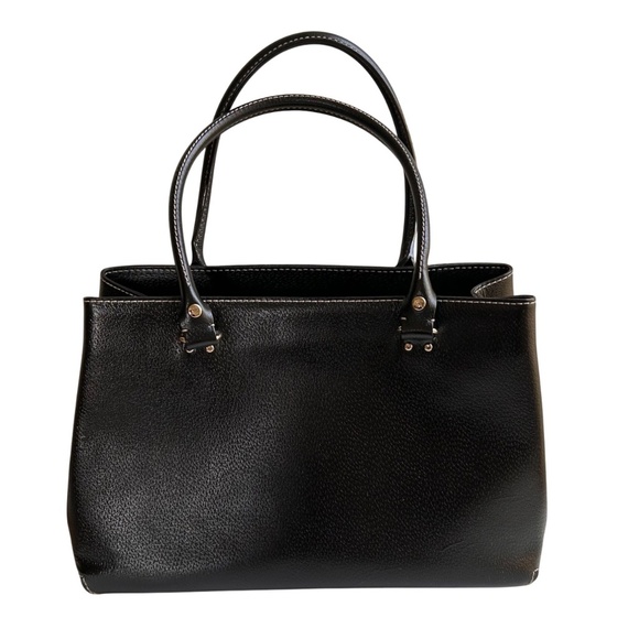 NWOT Kate Spade Black Leather Wellesley Fallon Large Tote Bag
